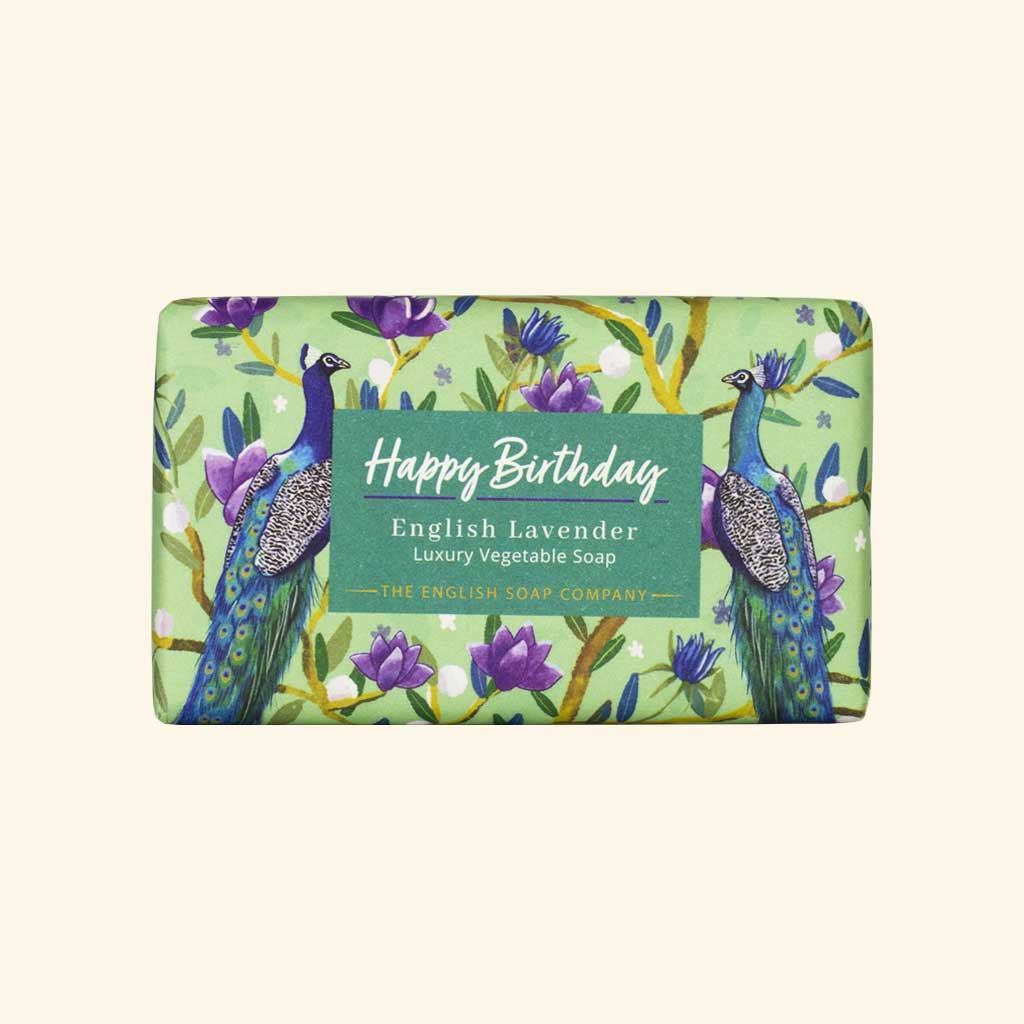 English Soap Company English Lavender Happy Birthday Soap