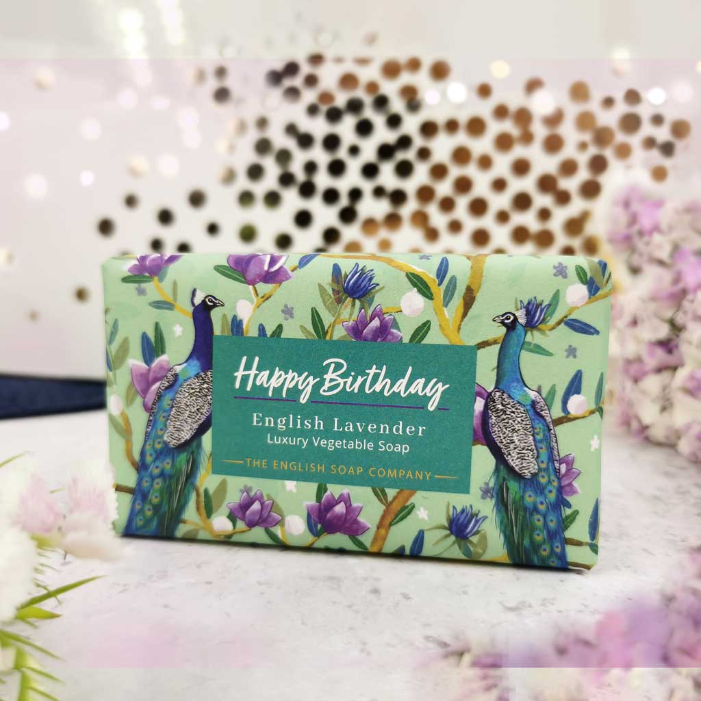 English Soap Company English Lavender Happy Birthday Soap