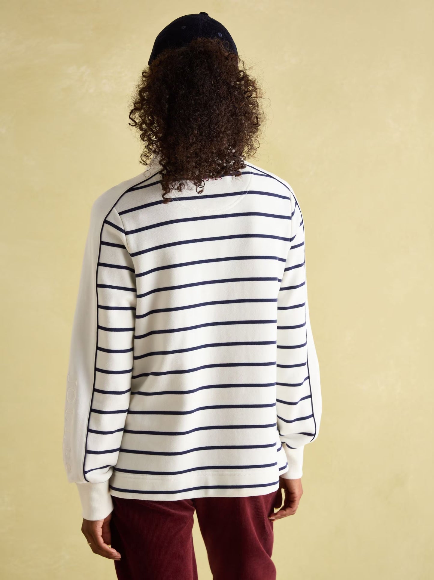 Joules Southwold Button Down Striped Sweatshirt