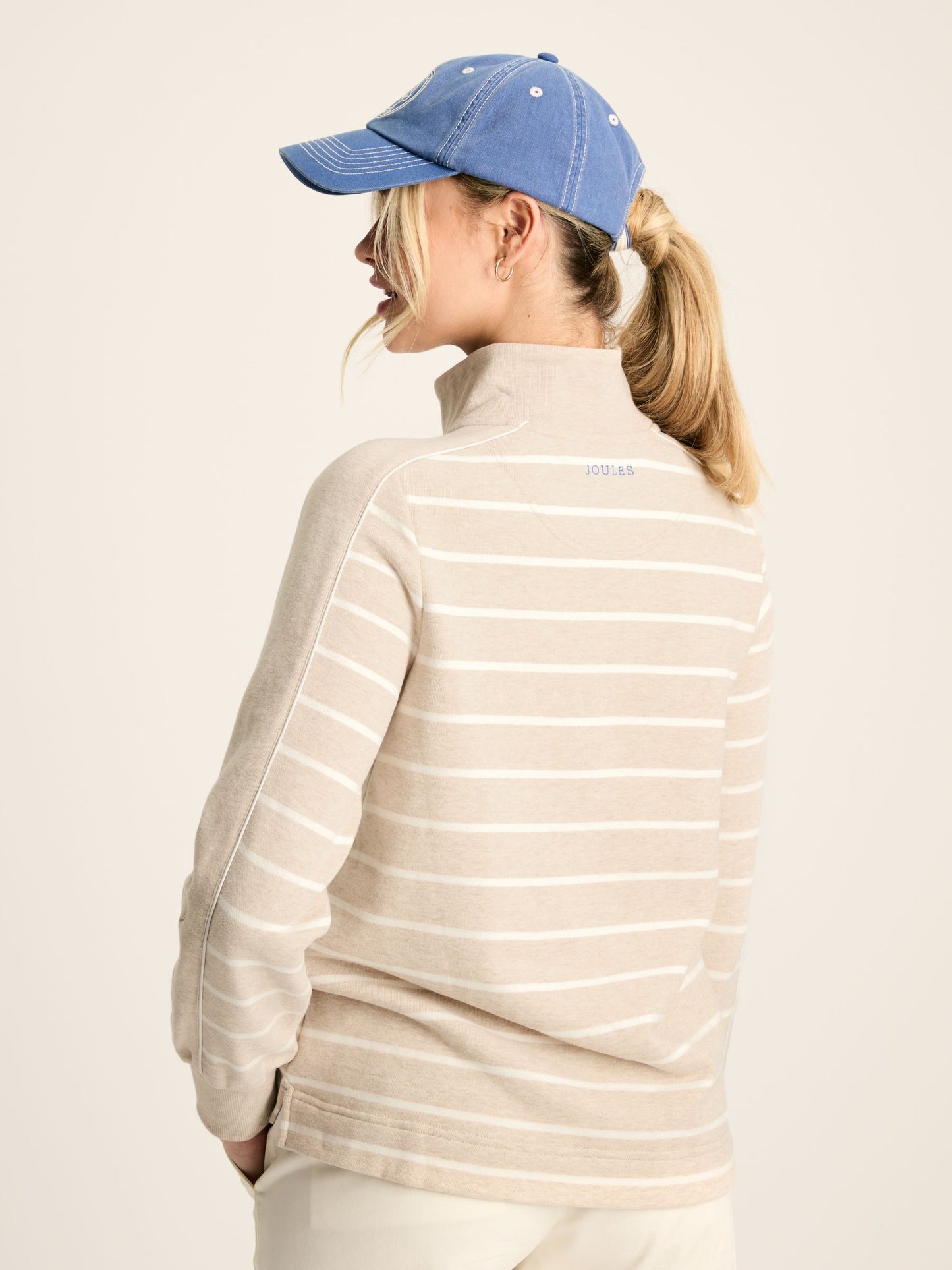 Joules Southwold Button Down Striped Sweatshirt