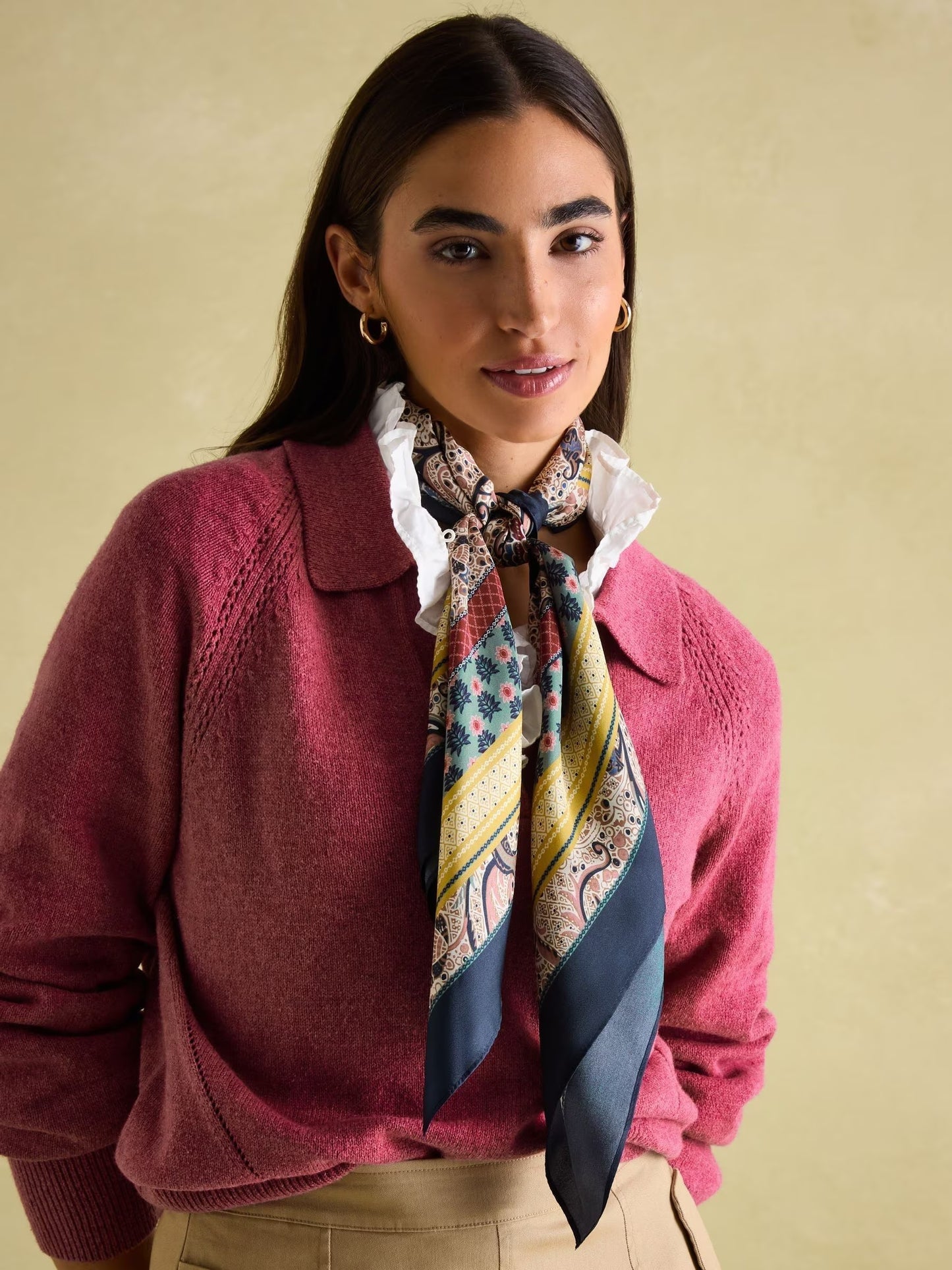 Joules Bloomfield Square Silk Scarf