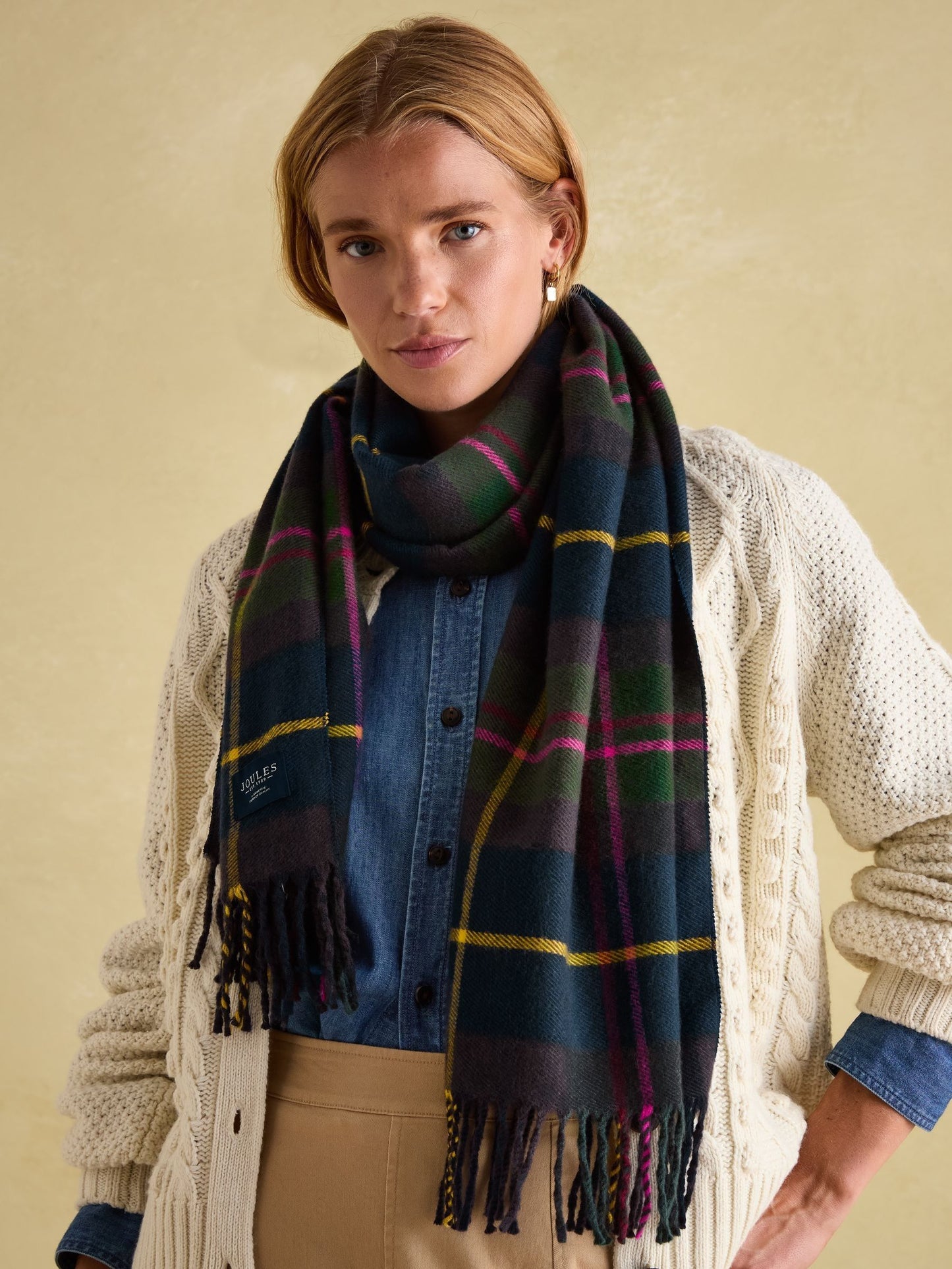 Joules Langtree Check Scarf