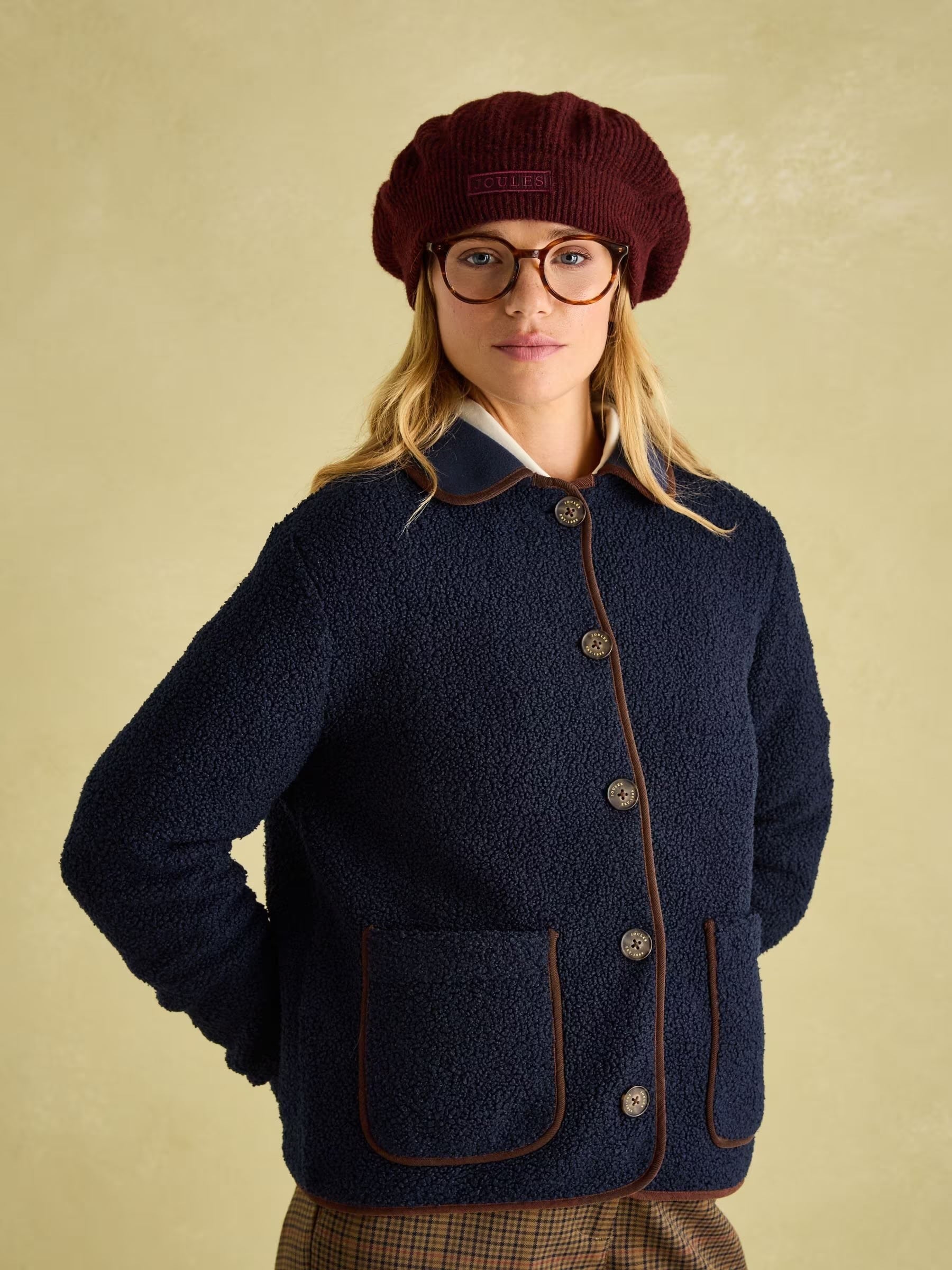 Joules Sadie Button Down Fleece Jacket