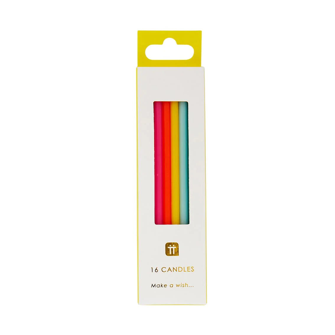 Talking Tables Rainbow Brights Candles 16-Pack