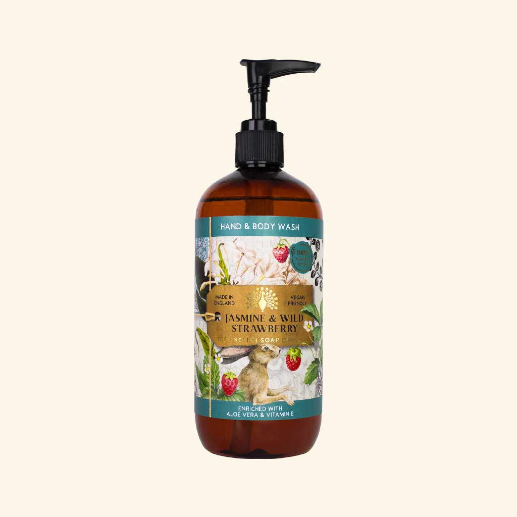 English Soap Company Anniversary Jasmine & Wild Strawberry Hand & Body Wash