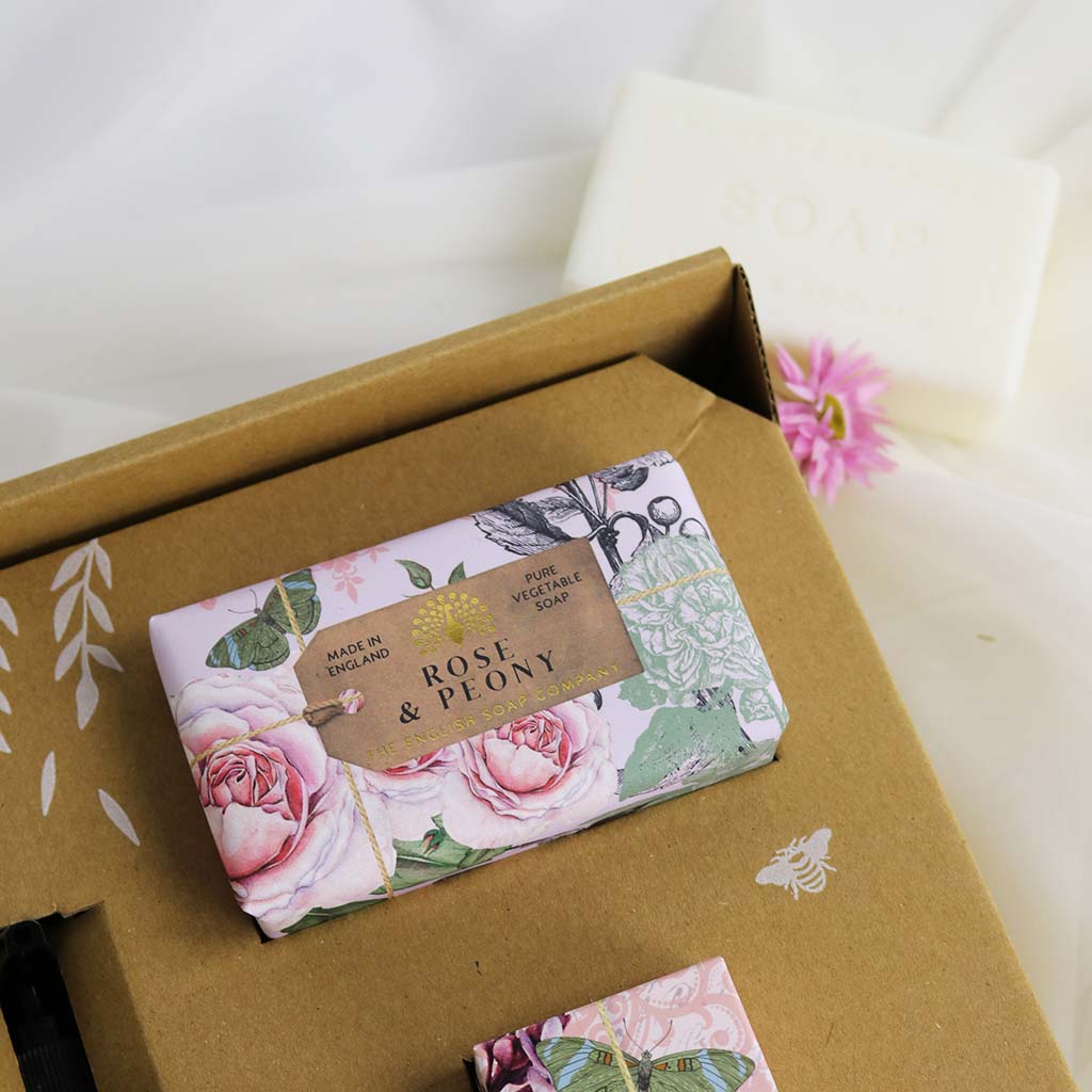 English Soap Company Anniversary Hand & Body Gift Set Rose & Peony