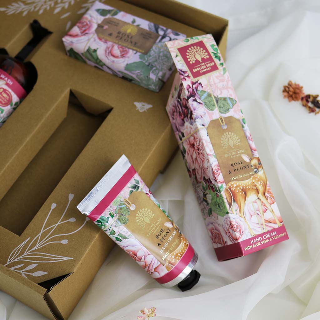 English Soap Company Anniversary Hand & Body Gift Set Rose & Peony