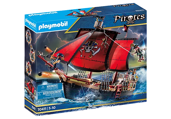 Playmobil Pirates Large Floating Pirate Ship with Cannon