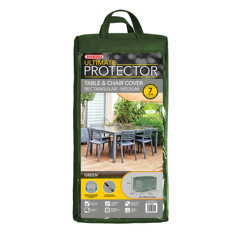 Bosmere Ultimate Protector Rectangular Patio Set Cover 6 Seat Green