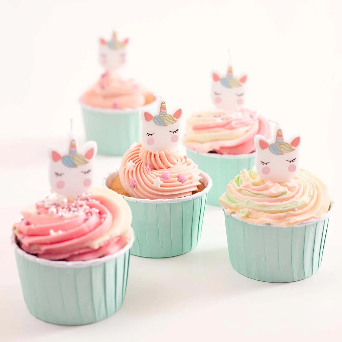 Talking Tables We Heart Unicorns Cake Candles 5-Pack