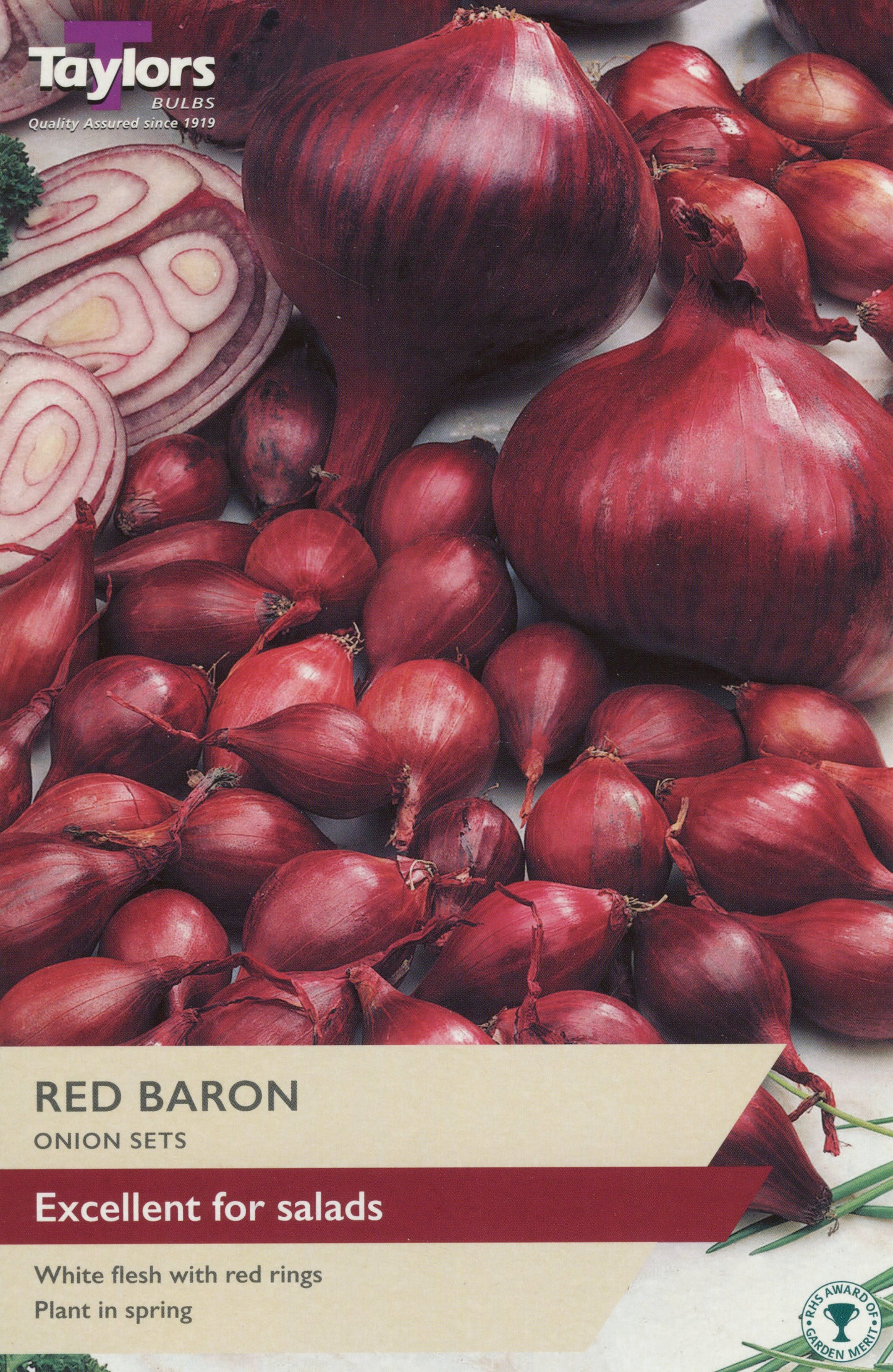 Taylors Bulbs Red Baron Onion Set