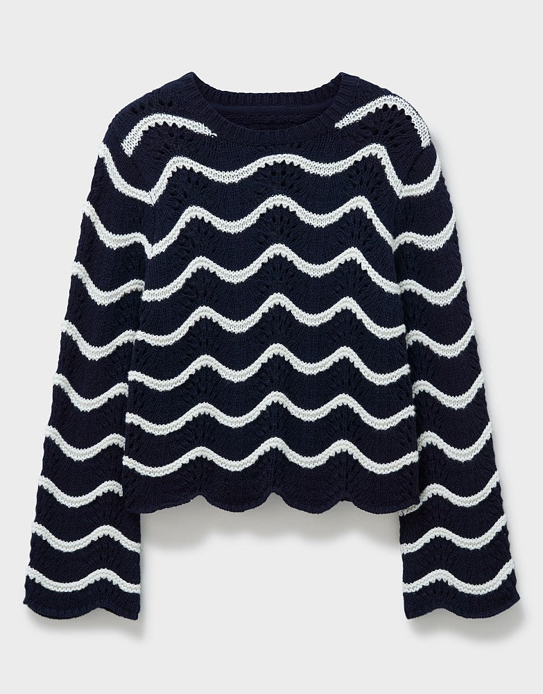 Crew Clothing Wave Crew Neck Jumper