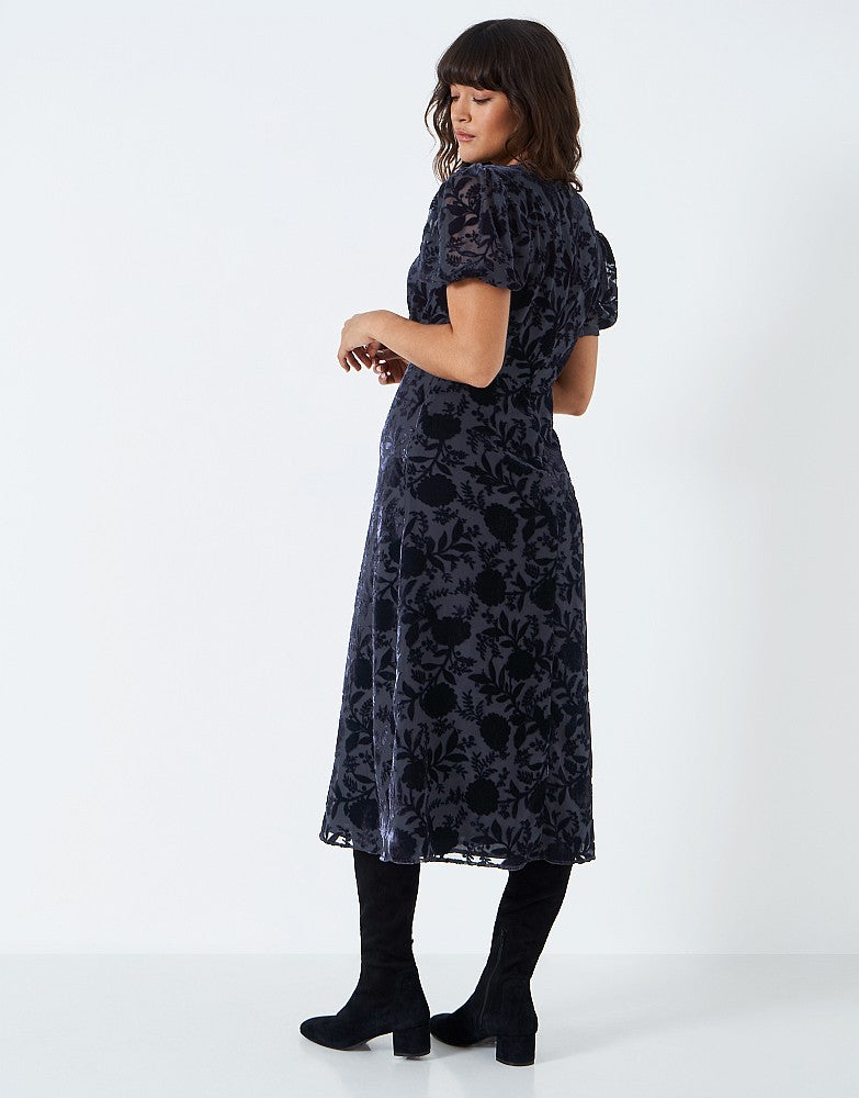 Crew Clothing Dorothy Velvet Devore Dress