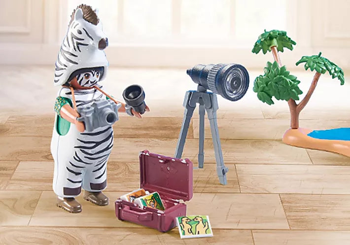 Playmobil Wiltopia Photographer with Zebras