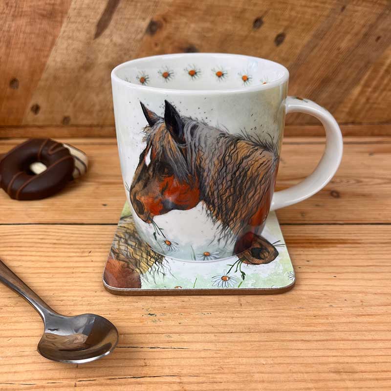 Alex Clark Horse and Flowers Mug