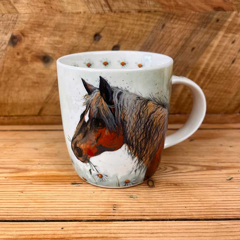 Alex Clark Horse and Flowers Mug