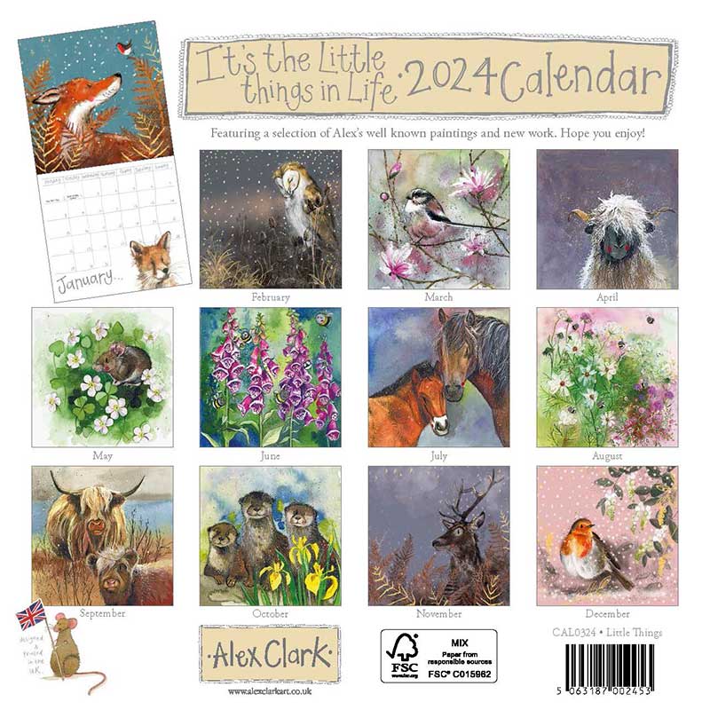 Alex Clark It's the Little Things In Life Calendar 2024 Sam Turner & Sons
