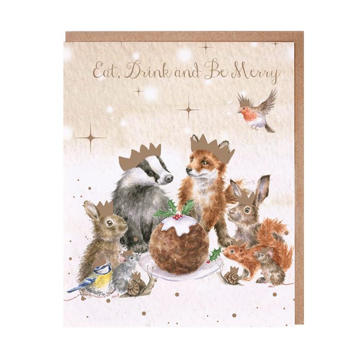 Wrendale The Christmas Party Woodland Animal Christmas Card Pack