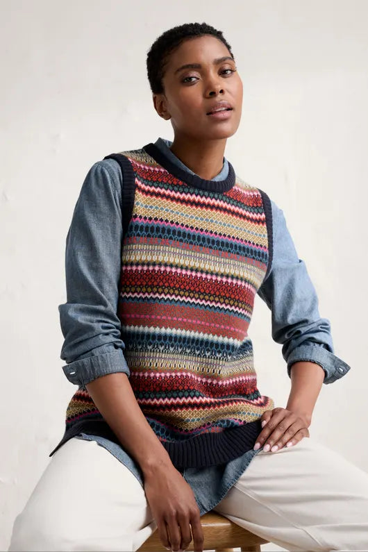 Seasalt Coupling Fair Isle Knitted Vest