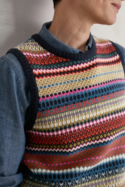 Seasalt Coupling Fair Isle Knitted Vest