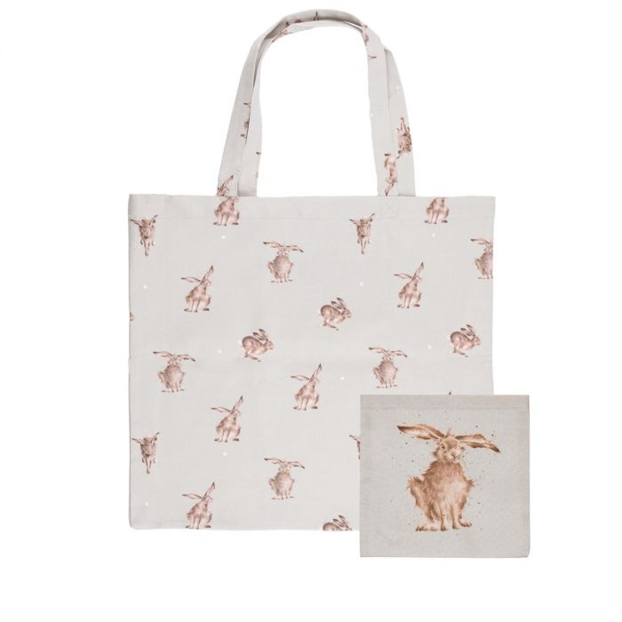 Wrendale Hare-Brained Hare Foldable Shopper Bag