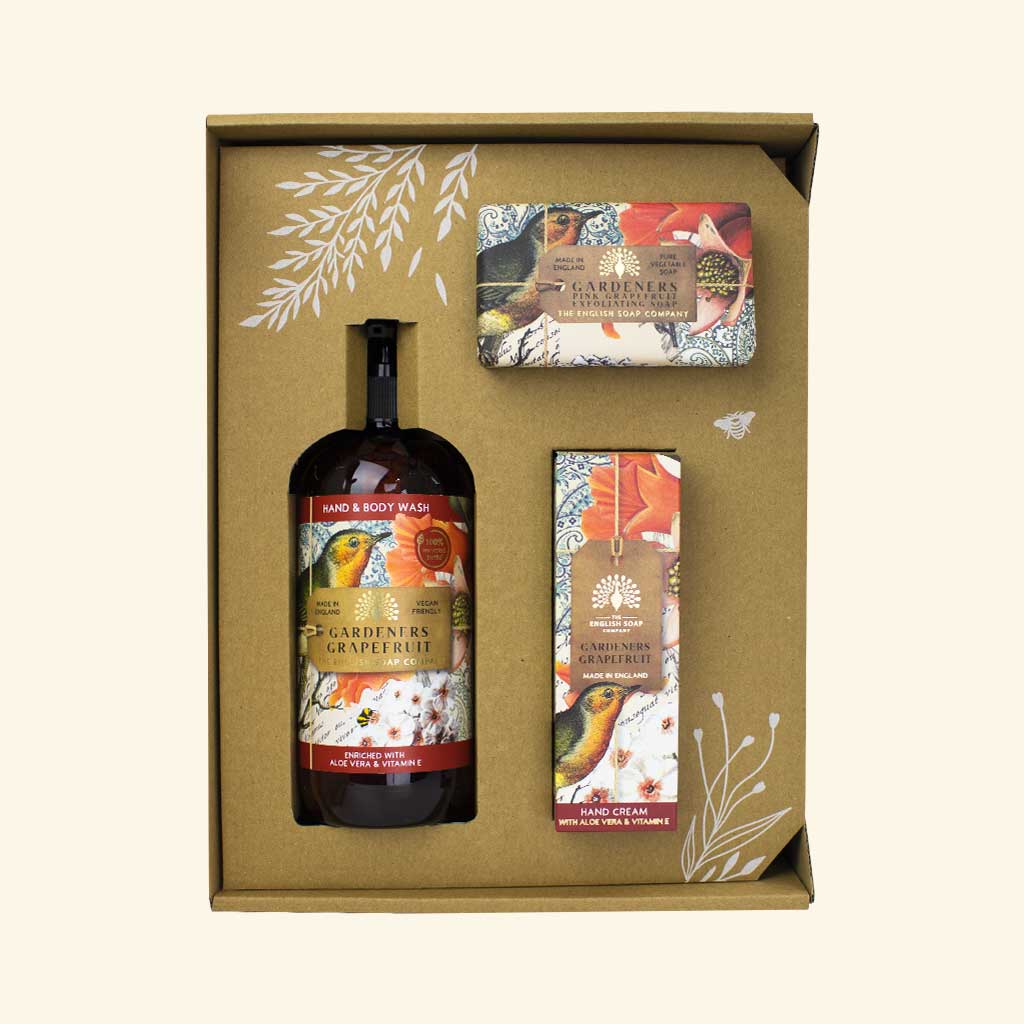 English Soap Company Anniversary Hand & Body Gift Set Gardeners Grapefruit