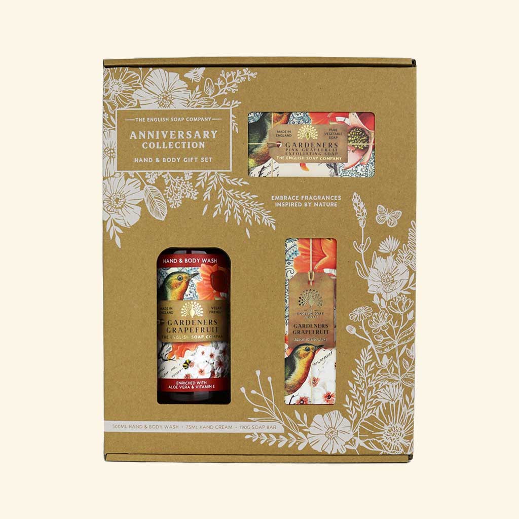 English Soap Company Anniversary Hand & Body Gift Set Gardeners Grapefruit