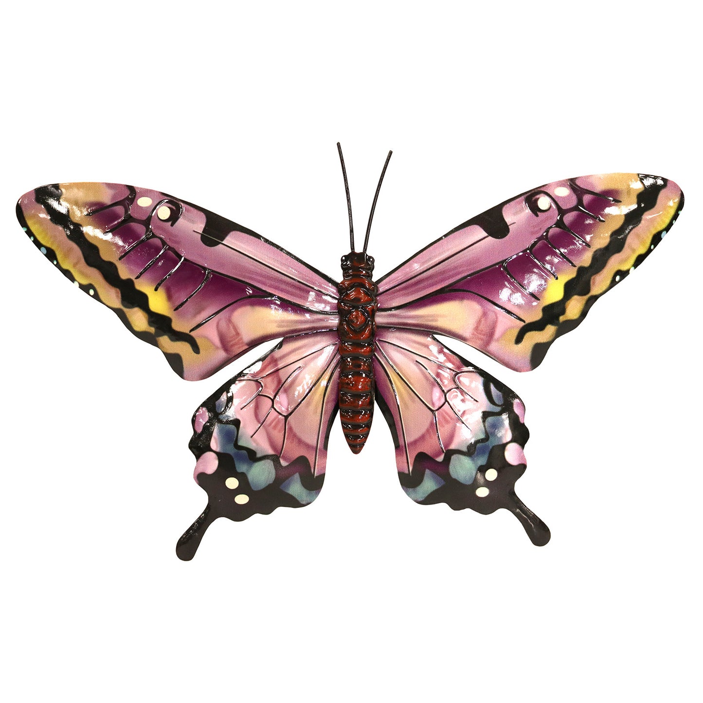 Primus Medium Metal Pink Butterfly Wall Art