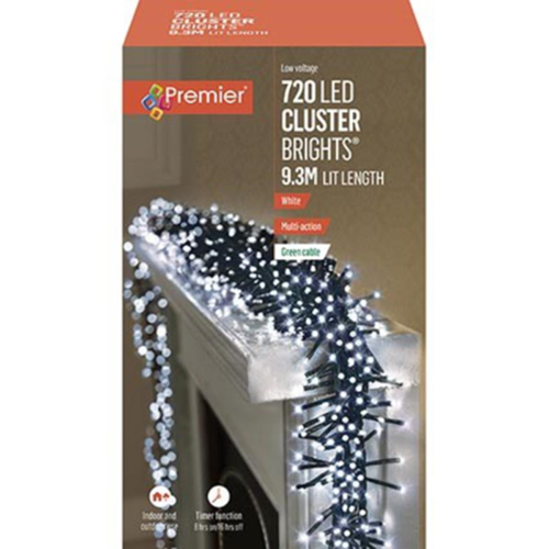 Premier 720 Multi-Action LED Cluster Brights with Timer - White