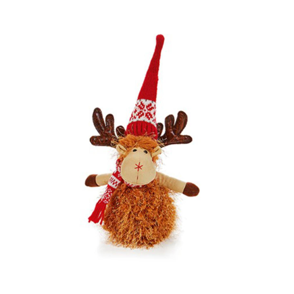 Premier 34cm Fluffy Sitting Deer Legs and Red Hat Plush