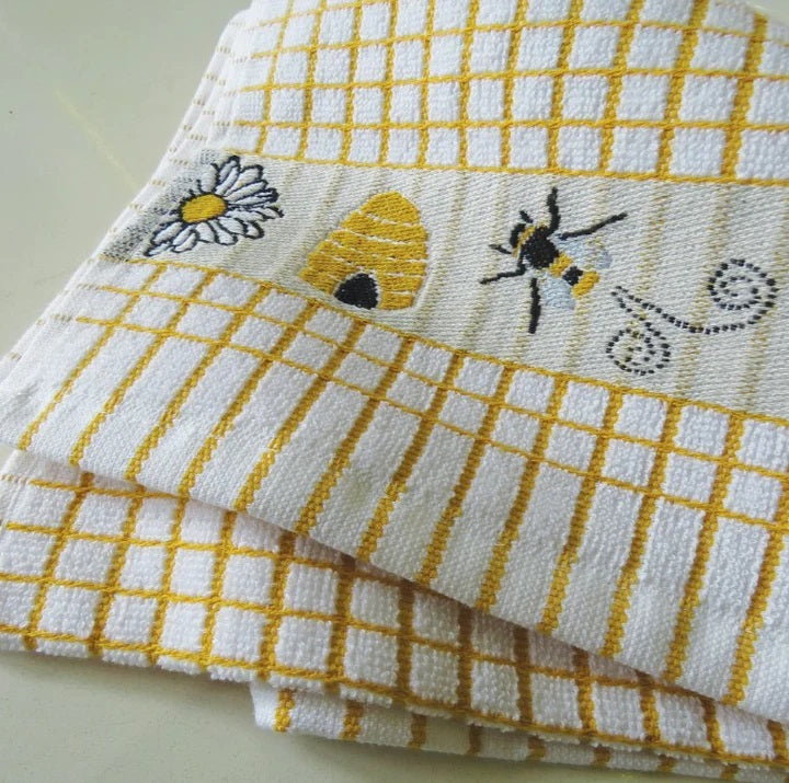 Samuel Lamont Poli-Dri Jacquard Honey Bees Tea Towel