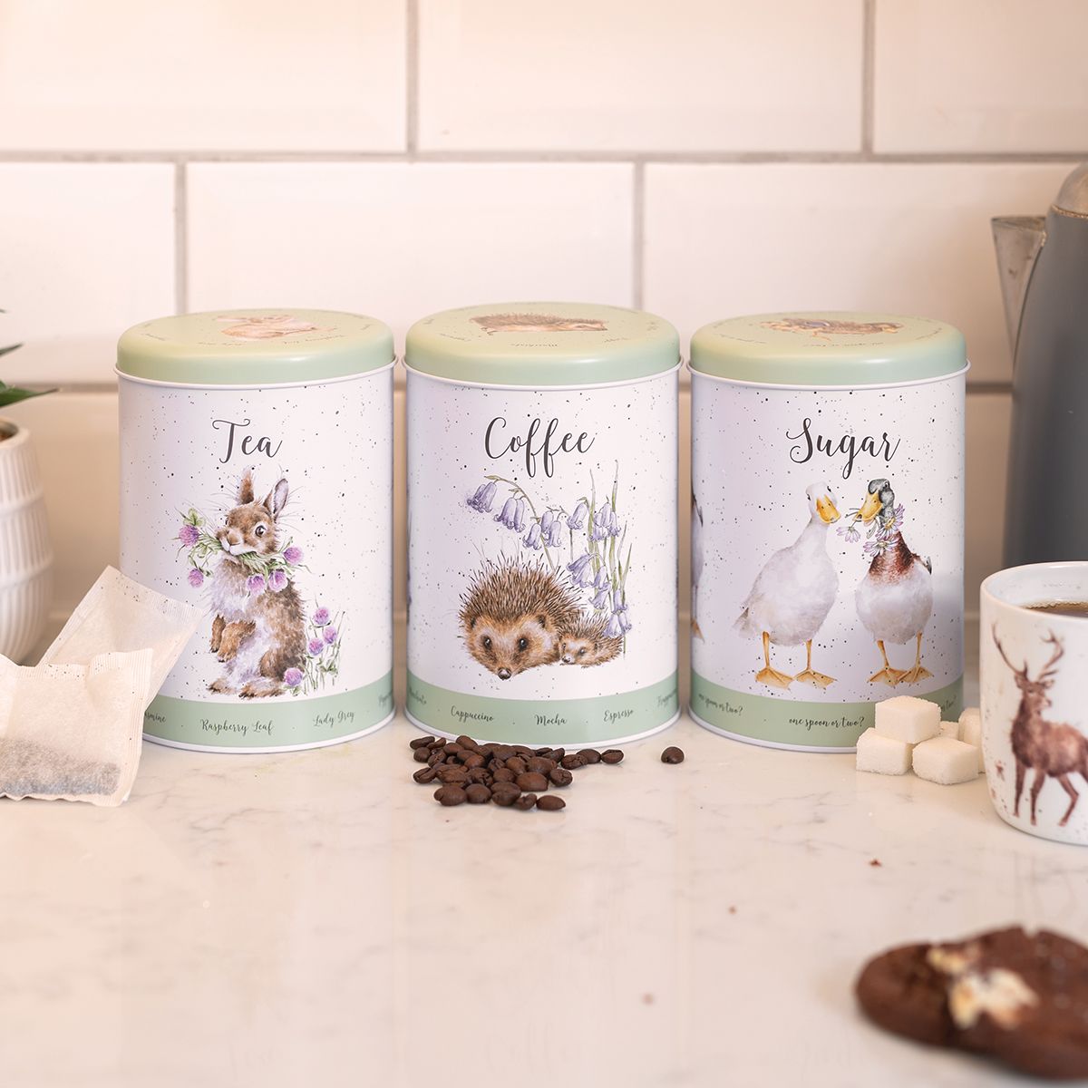 Animal tea best sale coffee sugar canisters