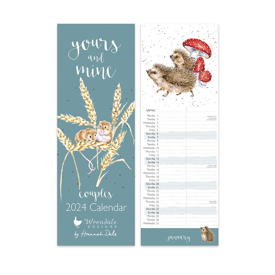 Wrendale 2024 Yours and Mine Couples Calendar