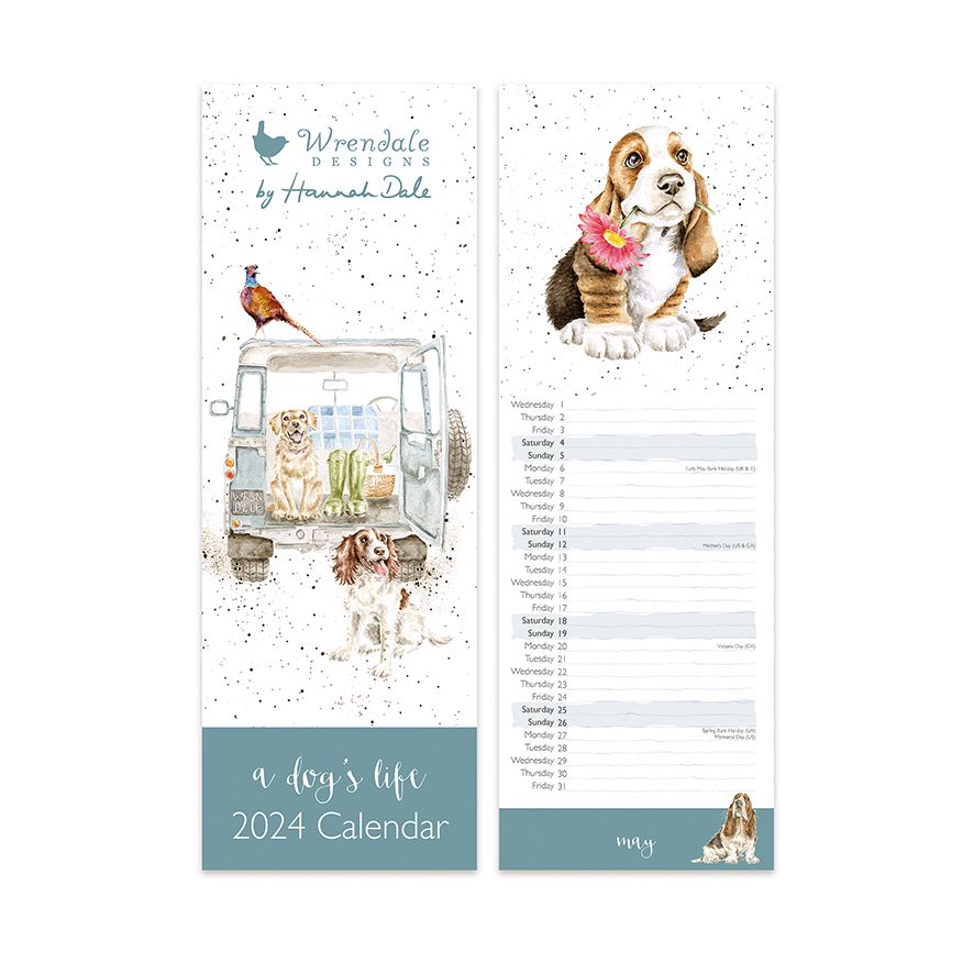 Wrendale 2024 A Dogs Life Slim Calendar Sam Turner & Sons