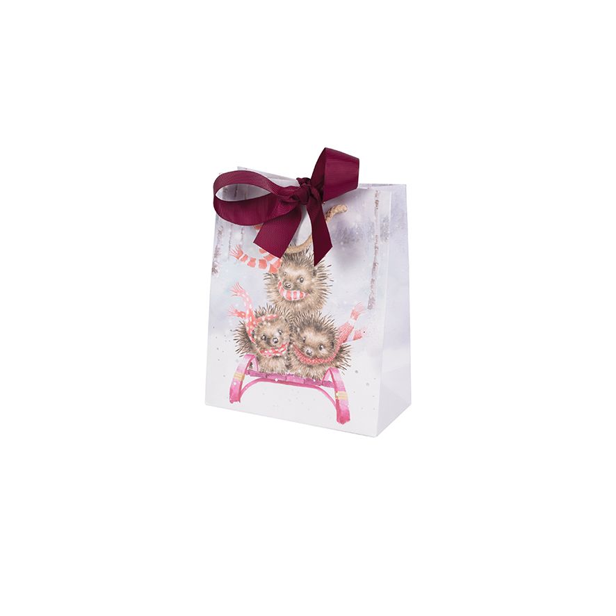 Wrendale 'Sledgehogs' Hedgehog Small Christmas Gift Bag