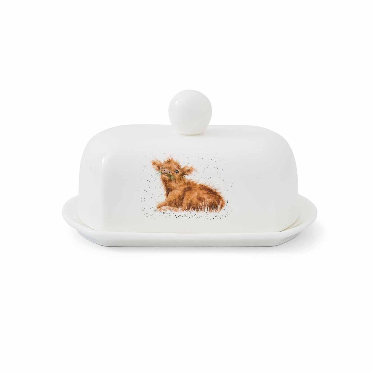 Wrendale 'Wee Hamish' Highland Calf Covered Butter Dish