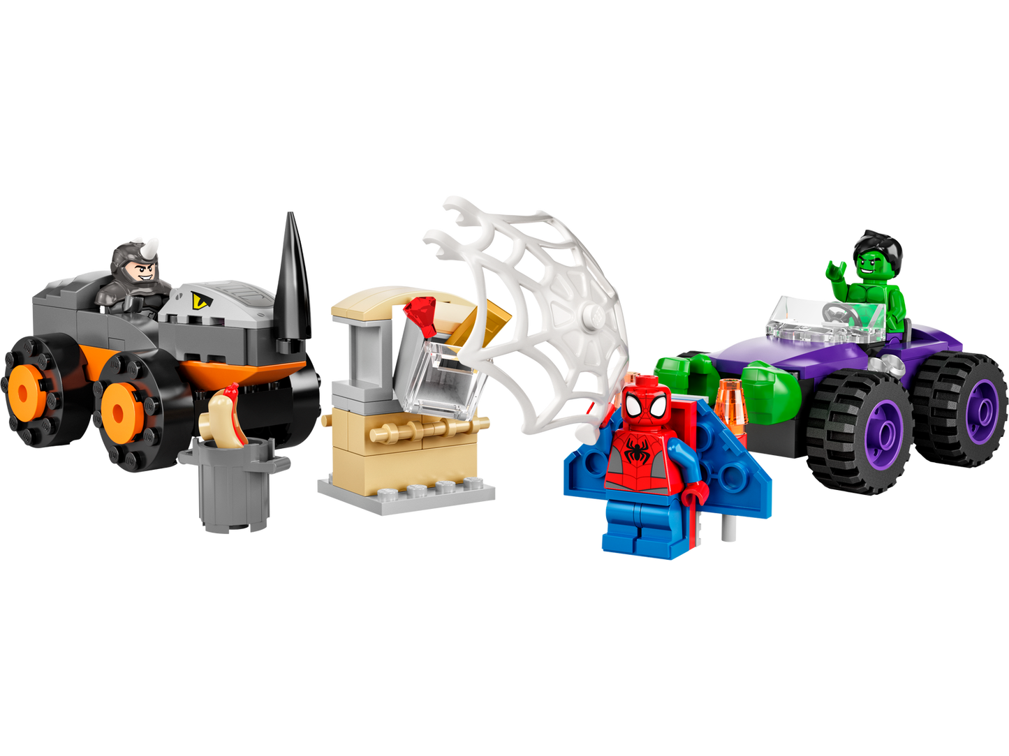 LEGO Marvel Spiderman Hulk vs. Rhino Truck Showdown 10782