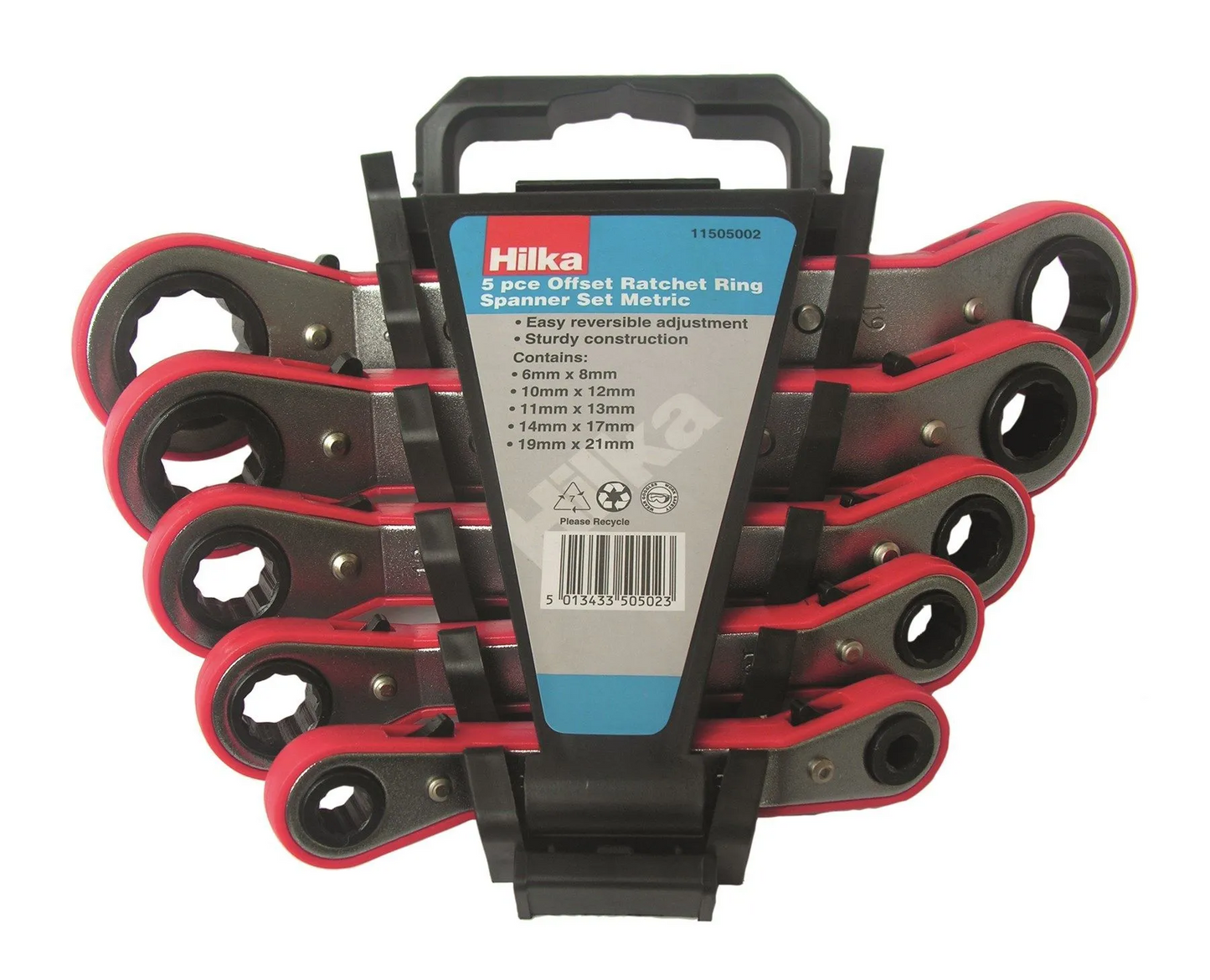 Hilka 5 Piece Ratchet Ring Spanner Set Metric