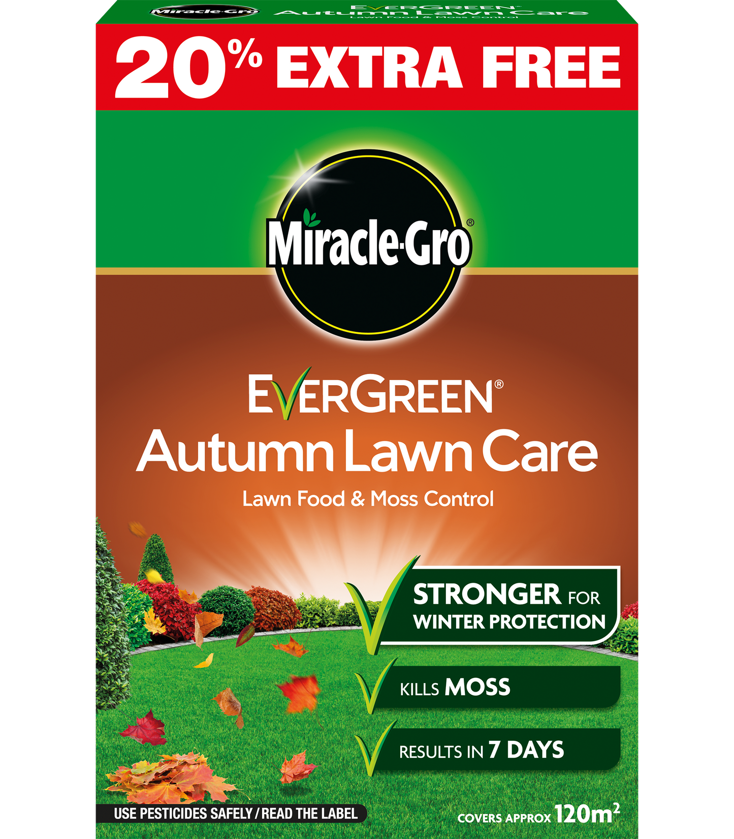 Miracle-Gro Evergreen Autumn Lawn Care Carton 4.2kg +20% Extra Free