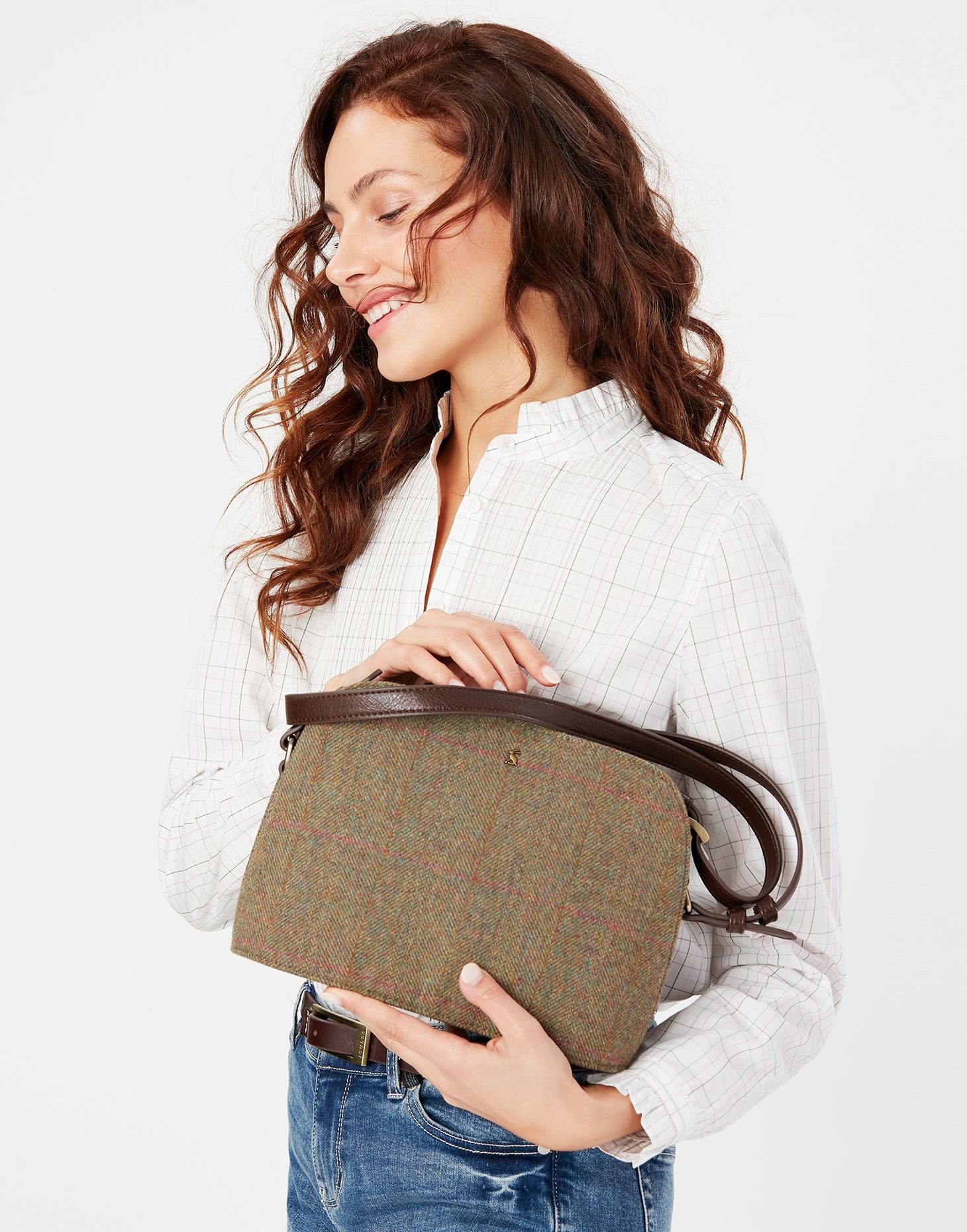 Tweed discount handbag joules