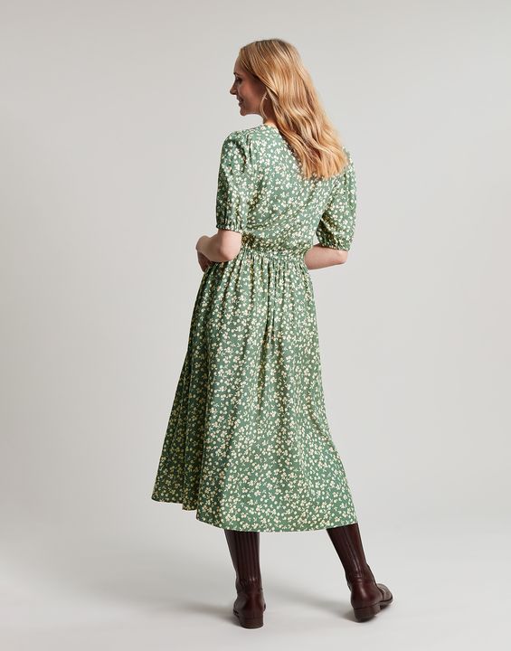 Joules Adele Button Down Tiered Dress