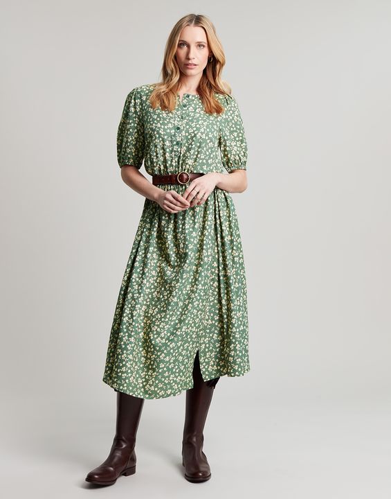 Joules Adele Button Down Tiered Dress