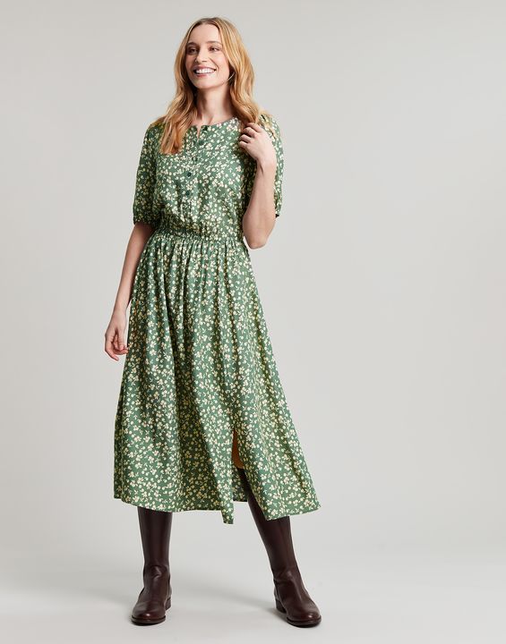 Joules Adele Button Down Tiered Dress