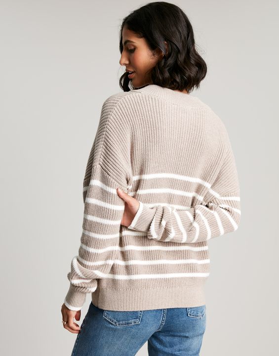 Joules Cove Button Through Chunky Jumper