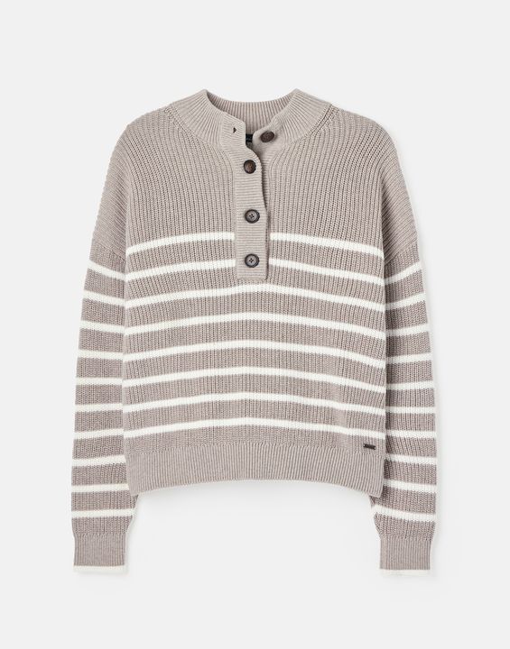 Joules Cove Button Through Chunky Jumper