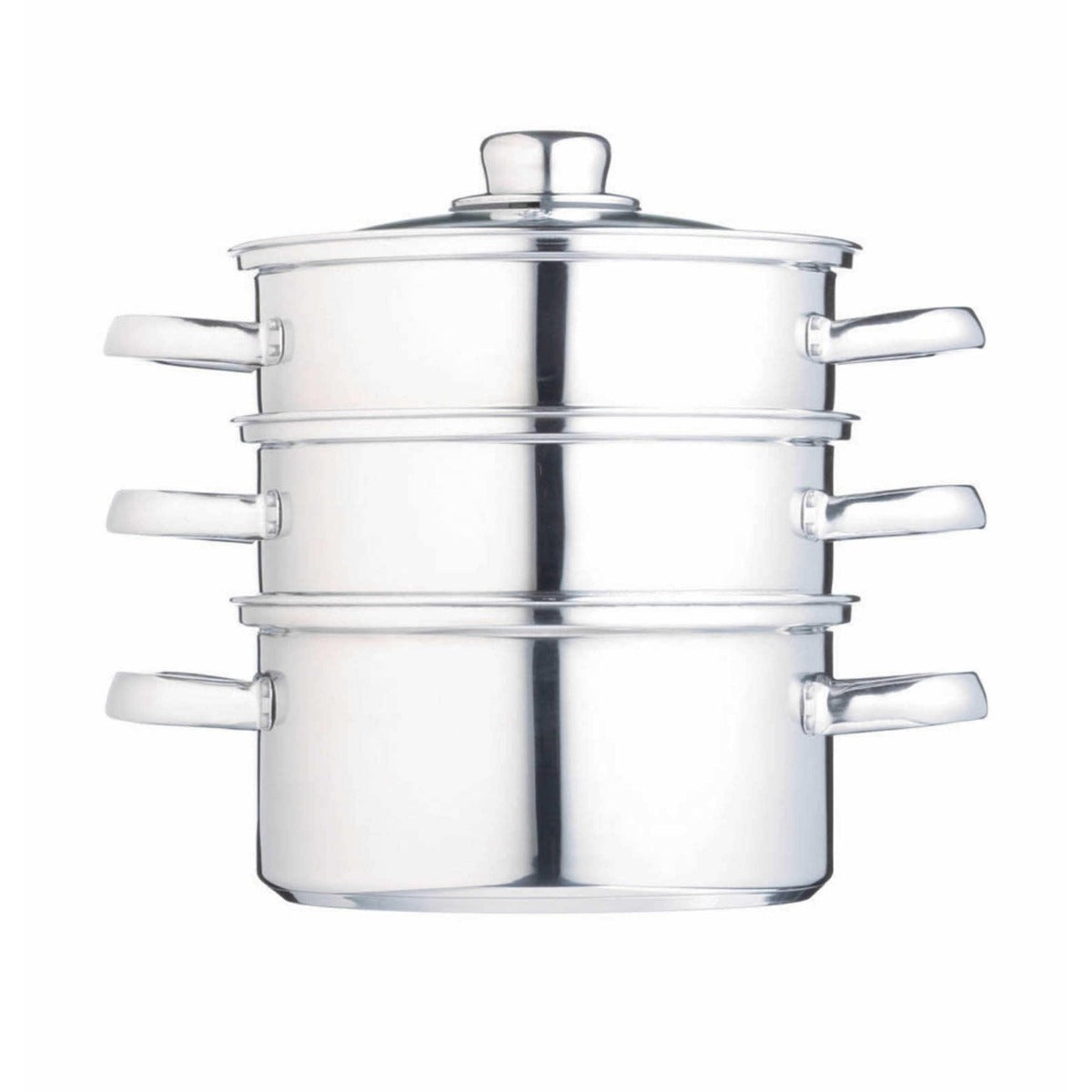 KitchenCraft Stainless Steel Three Tier Steamer 16cm