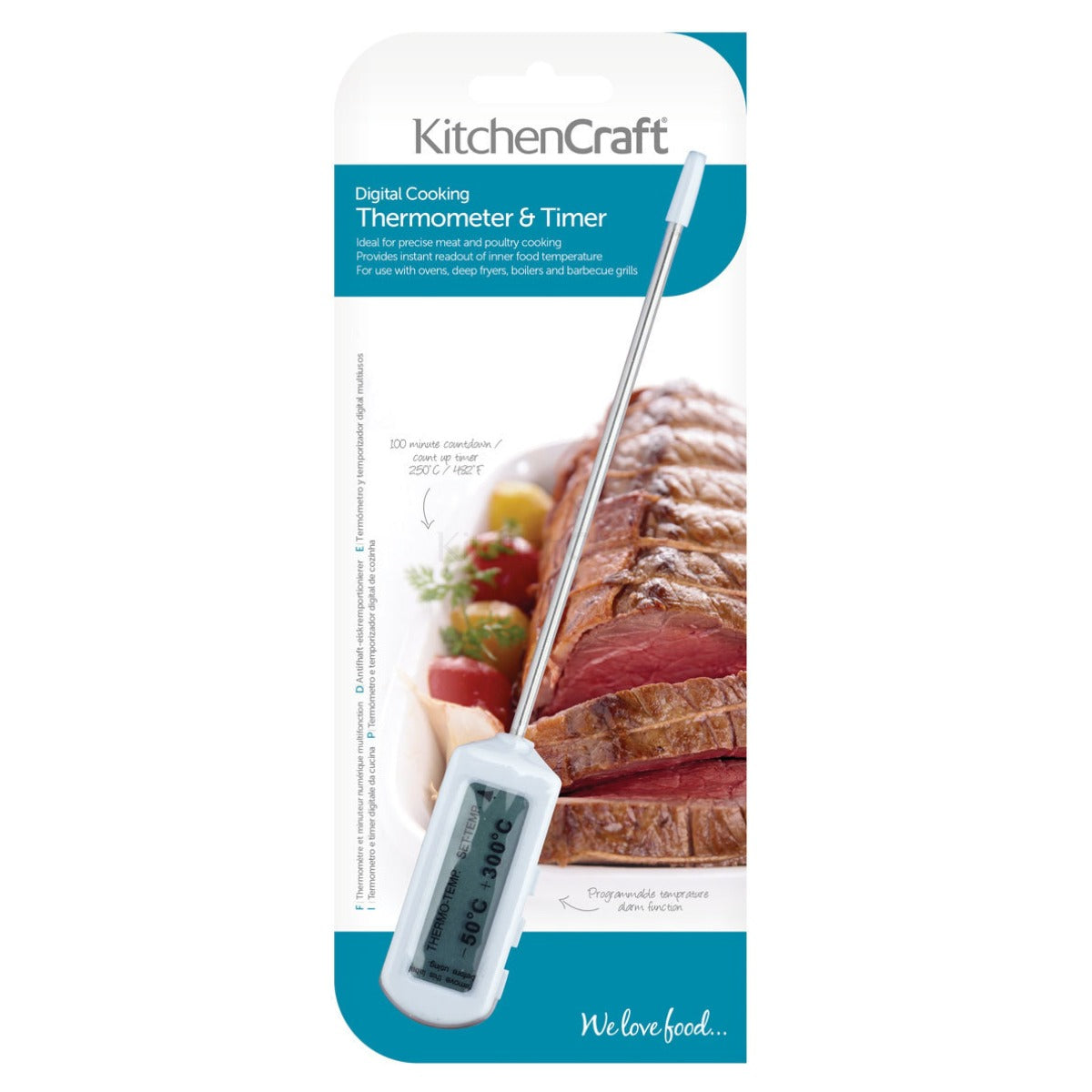 KitchenCraft Electronic Digital Thermometer & Timer