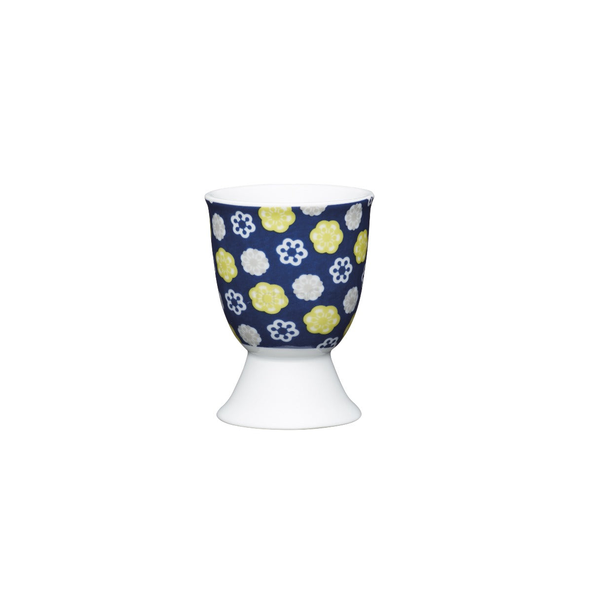 KitchenCraft Floral Blues Porcelain Egg Cup