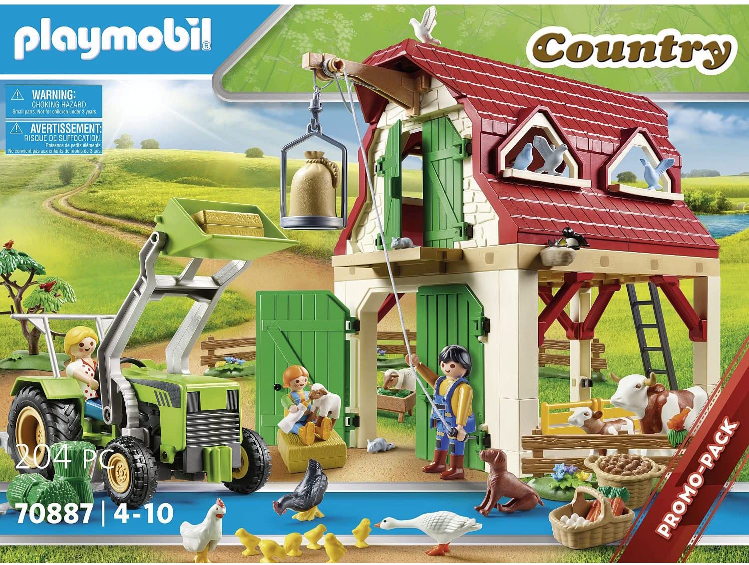 PLAYMOBIL 2024 Farm with Small Animals Action Figure Set, 204 Pieces