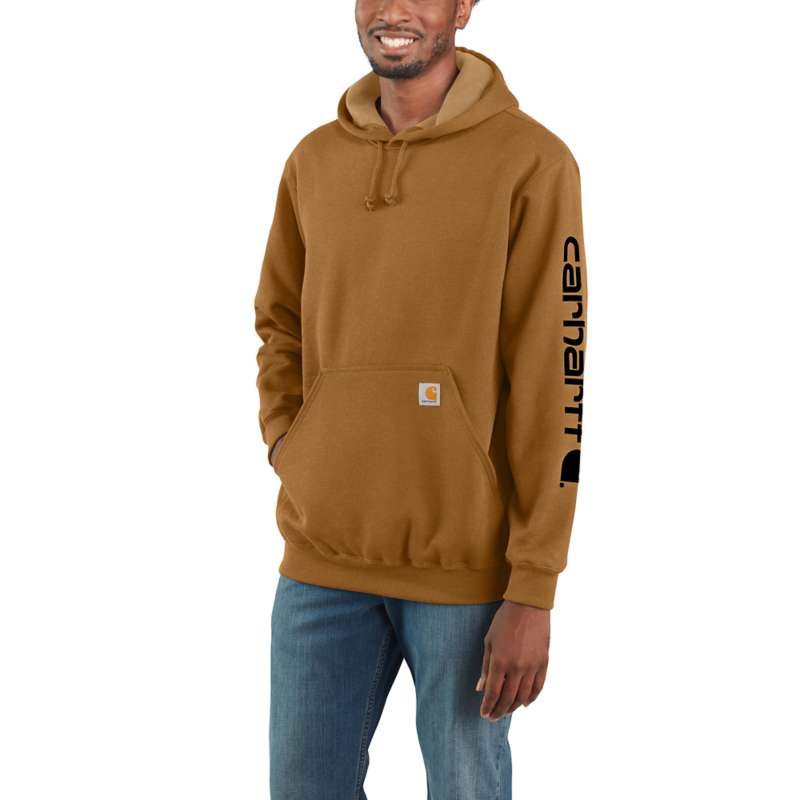 Carhartt Midweight Sleeve Logo Hooded Sweatshirt Sam Turner Sons